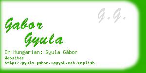 gabor gyula business card