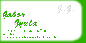 gabor gyula business card